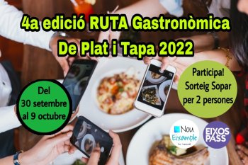 4a edició de la Ruta Gastronòmica De Plat i Tapa 2022
